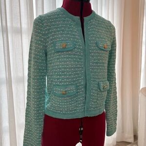 Lilly Pulitzer Aqua Tweed Blazer